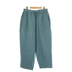 リネンワッシャー イージー パンツ テーパード ブルー /HK OS