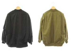BABYLONE リバーシブル MA-1 ジャケット ブルゾン F 黒 カーキ /CX OS