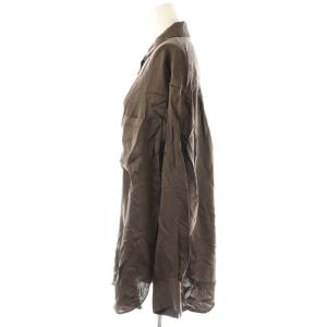 BABYLONE 25SS ウォッシャブルシルクレーヨンシャツ ブラウス F ダークブラウン /CX OS