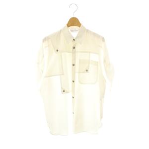 3/4-sleeves shirt 半袖シャツ M ホワイト /DF OS