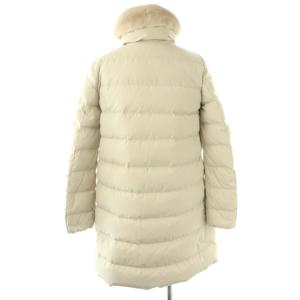 MONCLER LINOTTE ミンクファー付き ダウンコート 00 エクリュ