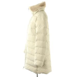 MONCLER LINOTTE ミンクファー付き ダウンコート 00 エクリュ