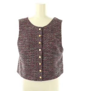 24SS スパンコールファンシー 2wayペプラムジレ 36 マルチカラー