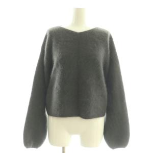24AW フラッフィーヤーン Vネックプルオーバー ニット セーター S グレー /DF OS