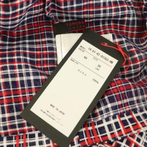 TOMORROWLAND collection 24SS クレールチェック ラッフルスリーブブラウス 半袖 プルオーバー 36 レッド /MY OS