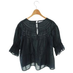 Merlette SOL BLOUSE ブラウス 五分袖 XS ネイビー /HK OS