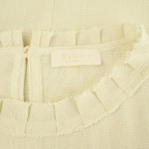 BALLSEY 24SS ポリエステルレーヨンカラミ フレンチスリーブブラウス プルオーバー 36 ホワイト /MY OS