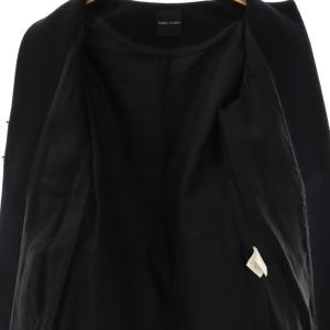 YOKO CHAN YOKOCHAN ウール パール ノーカラーコート 36 ブラック