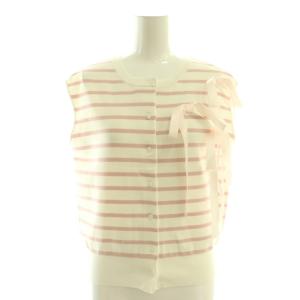 25SS ノースリリボンプルオーバー ニット 2 ホワイト ピンク /DF OS SH