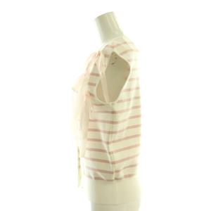 Apuweiser-riche 25SS ノースリリボンプルオーバー ニット 2 ホワイト ピンク /DF OS SH