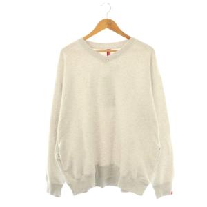 BEAMS別注 吊裏毛 Vネック スウェット プルオーバー 長袖 XL グレー /HK OS AD