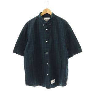 25SS Bd 04 SS Cotton Broadcloth Textile 半袖 シャツ チェック