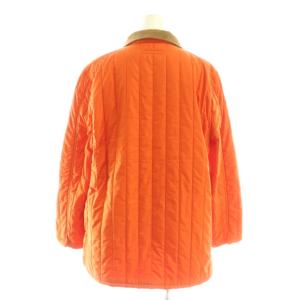 RALPH LAUREN コーデュロイ襟 エンブレム パディングジャケット 中綿ジャケット 7f オレンジ /DF OS