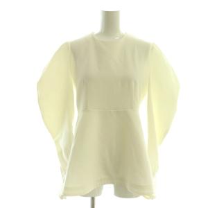 WAVE SLEEVE PEPLUM BLOUSE ブラウス ペプラム プルオーバー F 白 /CX OS