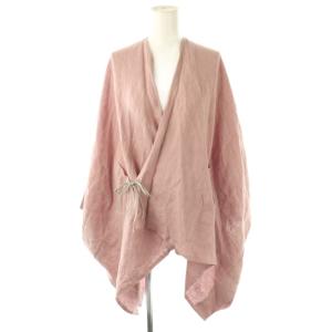 リネン 羽織 ガウン スモークピンク /CX OS