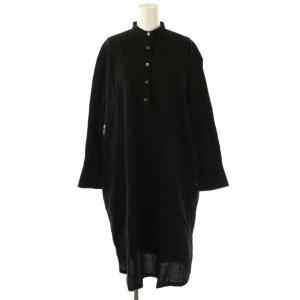 坂尾織物 シャツワンピース 黒 /CX OS