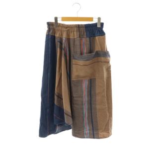 総柄 ギャザースカート ミモレ ロング ベージュ /AT OS