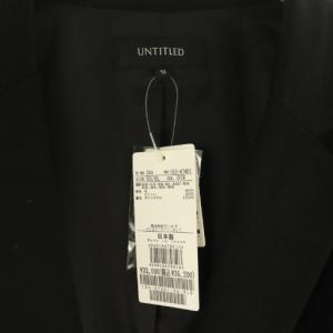 UNTITLED グランウォームジャージ テーラードジャケット 1B 背抜き ストレッチ 大きいサイズ 50 ブラック /MY