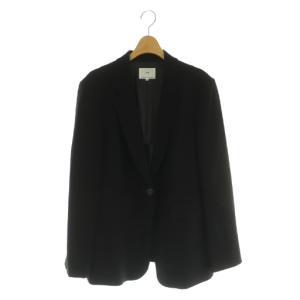 24SS トリアセダブルジョーゼット テーラード ジャケット 1B 背抜き 大きいサイズ 50 ブラック