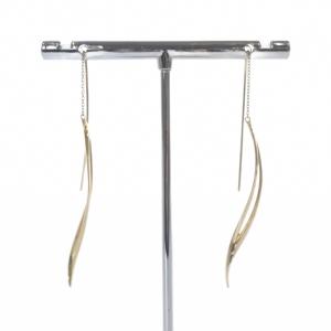 STAR JEWELRY STARJEWELRY WAVE PIERCED EARRINGS ピアス K10 イエローゴールド