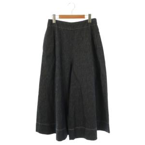 25SS デニムフレアースカーチョ ガウチョパンツ ワイドパンツ L ネイビー /DF OS