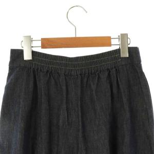 HUMAN WOMAN 25SS デニムフレアースカーチョ ガウチョパンツ ワイドパンツ L ネイビー /DF OS