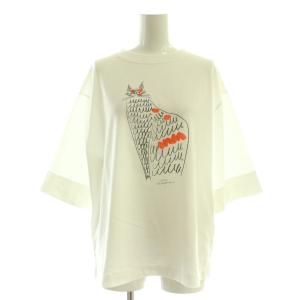 プリントTシャツ カットソー 半袖 ホワイト /HK OS