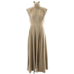 23AW メランジハーフジップノースリタックワンピースロング 2 ブラウン /HK OS