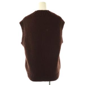 DRIES VAN NOTEN ウールモヘヤニットベスト Vネック XS ブラウン