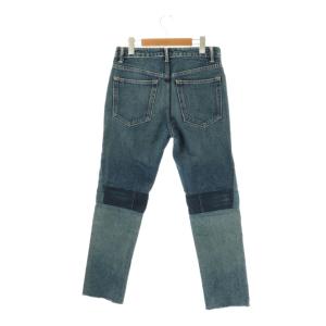 Helmut Lang パッチワークカットオフデニムパンツ 27 インディゴブルー
