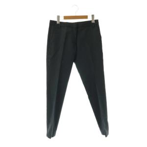 コットンビスコースジップヘムスリムパンツ 34 チャコール