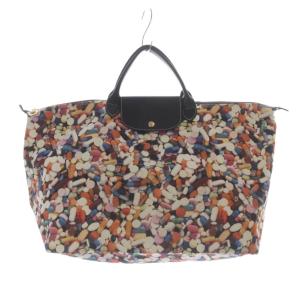 ピル柄 ルプリアージュトートバッグ ラージ ハンドバッグ 茶色 マルチカラー /SR9