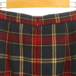 DRIES VAN NOTEN SANTO チェックウールタイトスカート 36 レッド マルチカラー