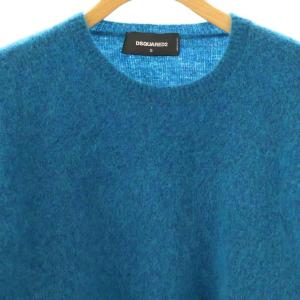 DSQUARED2 モヘヤ混ニットプルオーバー セーター S ターコイズブルー /DF OS