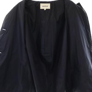 ENFOLD ライトタフタ Padding コクーンコート 中綿 38 紺 /NR OS