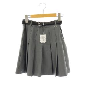 25SS ベルト付きプリーツスカショーパン ショートパンツ 1 グレー /DO OS