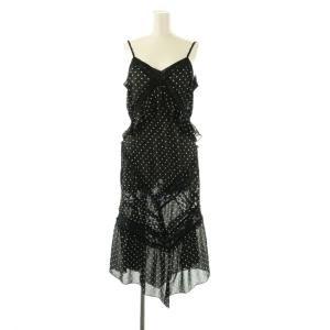 25AW SLY SHEER SQUEEZE CAMI ドレス ワンピース ドット F ブラック ホワイト