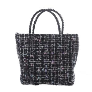 ANTEPRIMA 23AW ワイヤー ツイード スモール ワイヤーバッグ ショルダーバッグ 2way ハンドバッグ 黒 ブラック