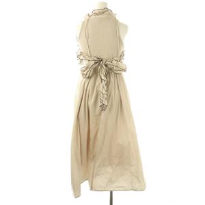 SNIDEL 24SS タンクセットフリルキャミワンピース マキシ ロング 0 ベージュ /AT OS SH