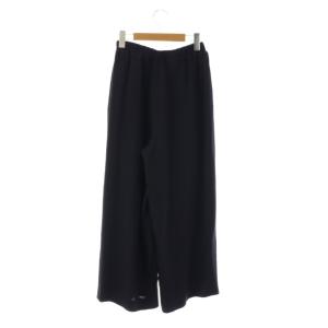 Drawer 24年 シルクジョーゼットドローストパンツ 34 ネイビー