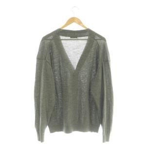 ATON 和紙ウールニットカーディガン Vネック 04 グレー /CX OS AD