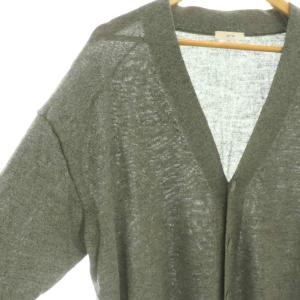 ATON 和紙ウールニットカーディガン Vネック 04 グレー /CX OS AD