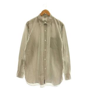 Suvin Reguler collar Shirtsレギュラーカラーチェックシャツ 2 カーキ 白 /CX