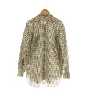 HERILL Suvin Reguler collar Shirtsレギュラーカラーチェックシャツ 2 カーキ 白 /CX