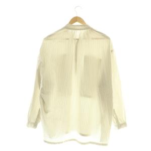Porter Classic STAND COLLAR LONG SMOCK SHIRTシャツ ストライプ 2 紫 ベージュ /CX