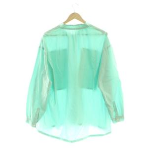 Porter Classic STAND COLLAR LONG SMOCK SHIRTシャツ 2 ミントグリーン /CX OS AD