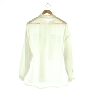 Porter Classic STAND COLLAR LONG SMOCK SHIRTシャツ 2 白 /CX OS AD