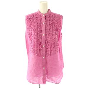 SLABフリルノースリーブシャツ ブラウス ピンク /CX OS