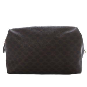 CELINE クラッチバッグ セカンドバッグ マカダム柄 PVC ブラウン /YO18 OH