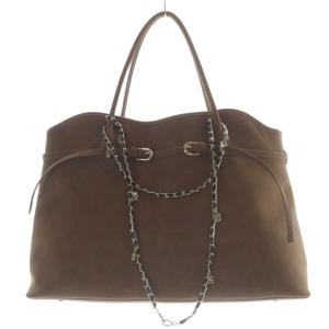 25SS ソフトベルトトートバッグ チャームセット 茶 ブラウン /SR